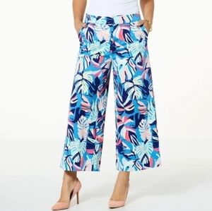 IMAN Ankle Crop Wide Leg New Plus Size 22 Tropical Resortwear